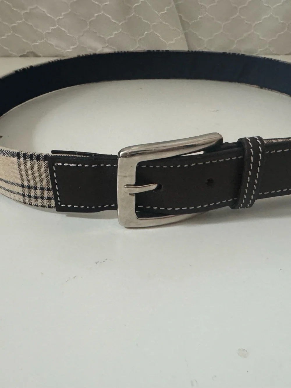 Equine Couture Original  5/A Baker Ladies Classic Plaid Belt Size Large 44”
